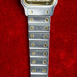 Bracelet acier et or à vis apparentes de la Cartier Santos Galbée vintage