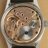 Manual-winding Omega calibre 266 movement of the 1952 Omega Jumbo, antique watch