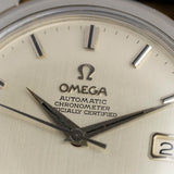 Inscripciones Automatic Chronometer Officially Certified en la esfera del Omega Constellation, reloj antiguo