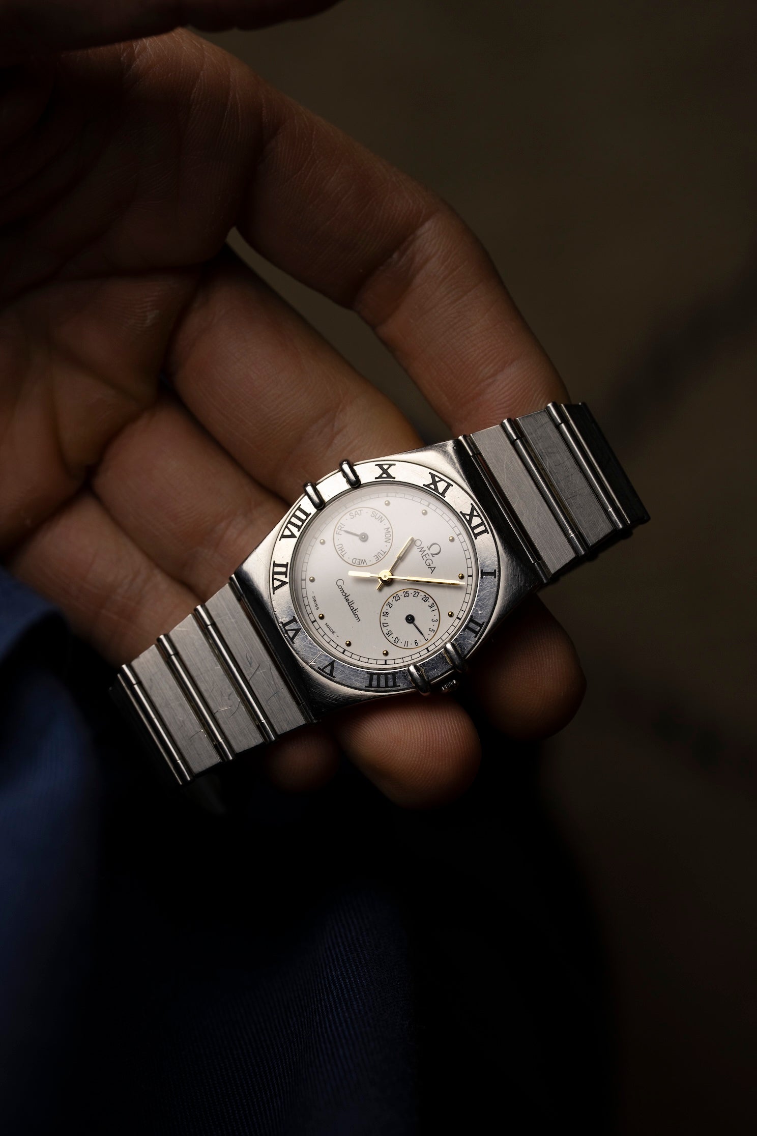 Montre Omega Constellation quartz en acier