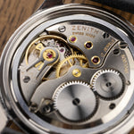 Close-up of the Zenith calibre 40T from the Pilot, vintage watch