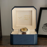 Écrin montre vintage bleu marine forme octogonale Vintage Watch Spirit