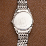 Fond de boîte de l'Omega Seamaster Ranchero sur bracelet acier, montre ancienne