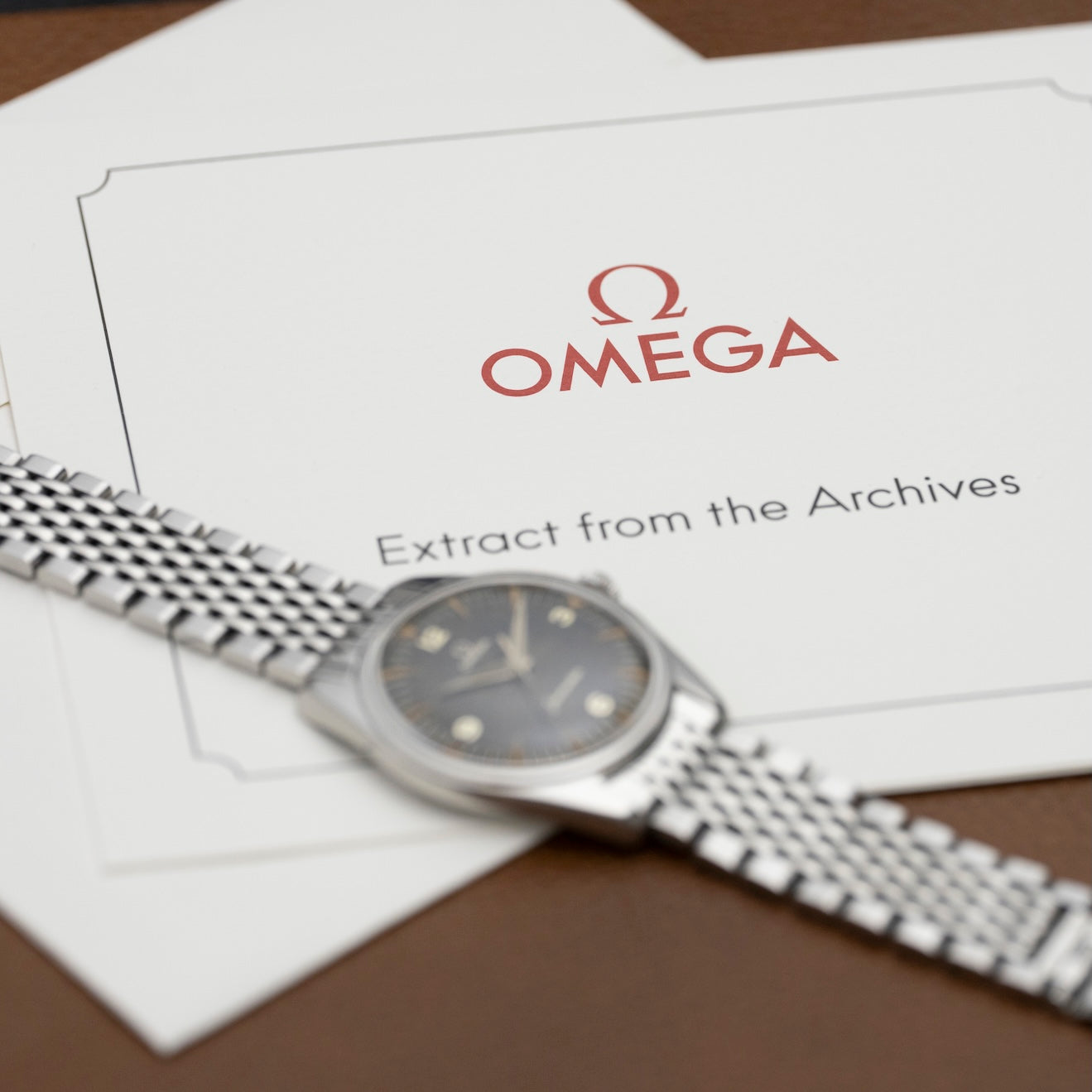 Omega Seamaster Ranchero avec son extrait des archives Omega, montre vintage